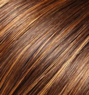 6F27 Caramel Ribbon - Dark Brown with Light Red-Gold Blonde Highlights and Tips